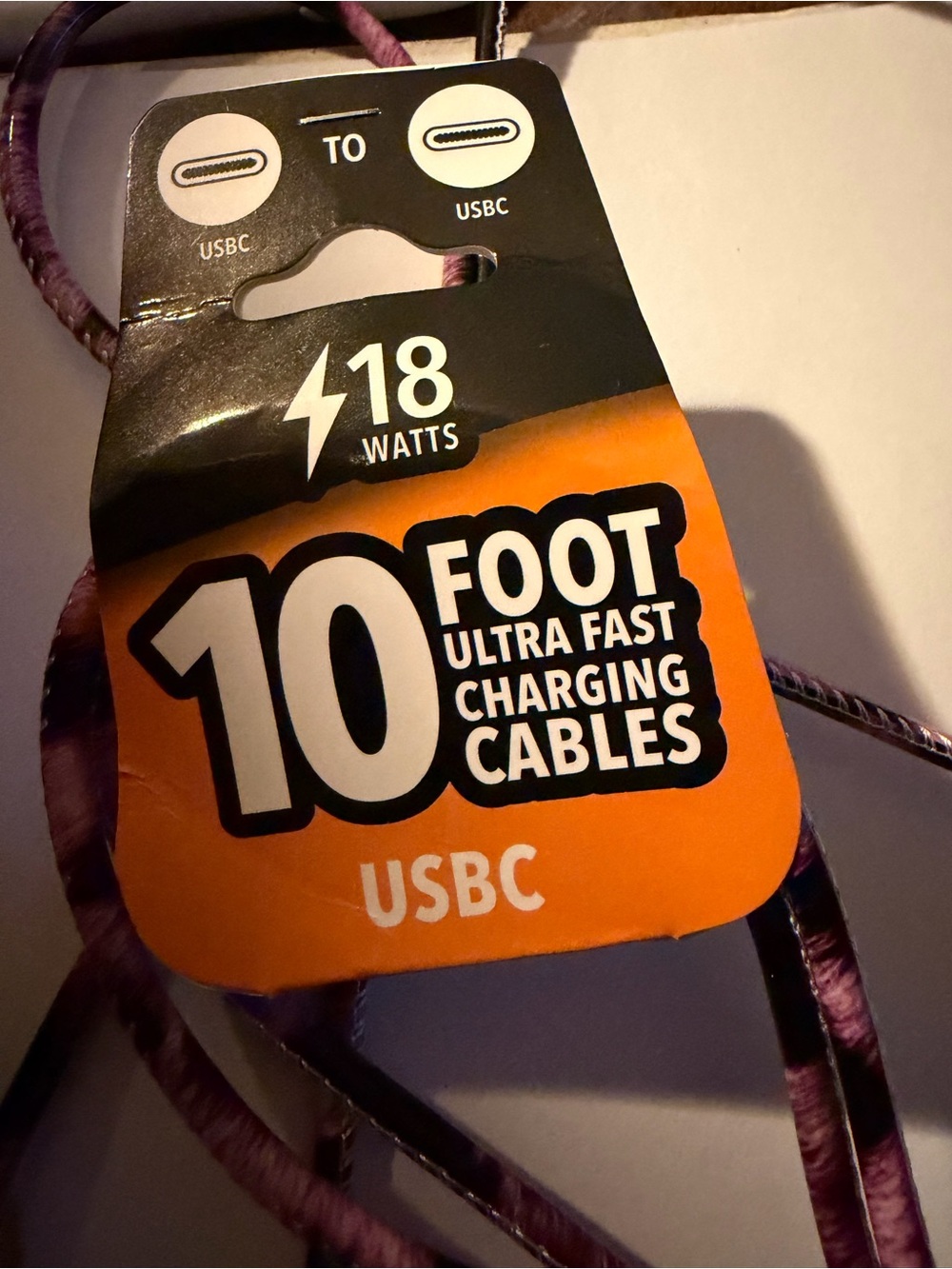 10-Foot Ultra Fast USB-C Charging Cable - Purple